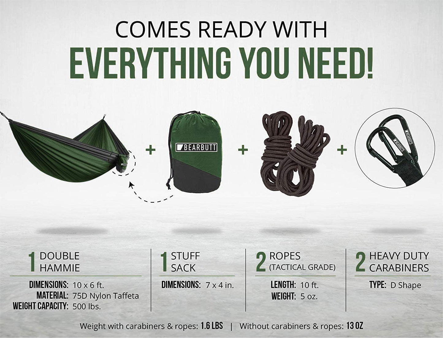 Camping Hammock - Hammock - Camping Gear - 2 Person Hammock - Backpacking Tree Hammock - Double Hammock Camping - Hiking Gear - Portable Hammock for Camping - Travel Hammock - Outdoor