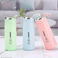Nice Bottle Glass Water Bottles Natural BPA Free Eco Friendly Reusable Refillable Water Glass Water Bottles Wide Mouth Liquid Storage Leak Proof Caps Perfect For Travel and Storing Beverages Juice Smoothies Tea 450ml Multicolor