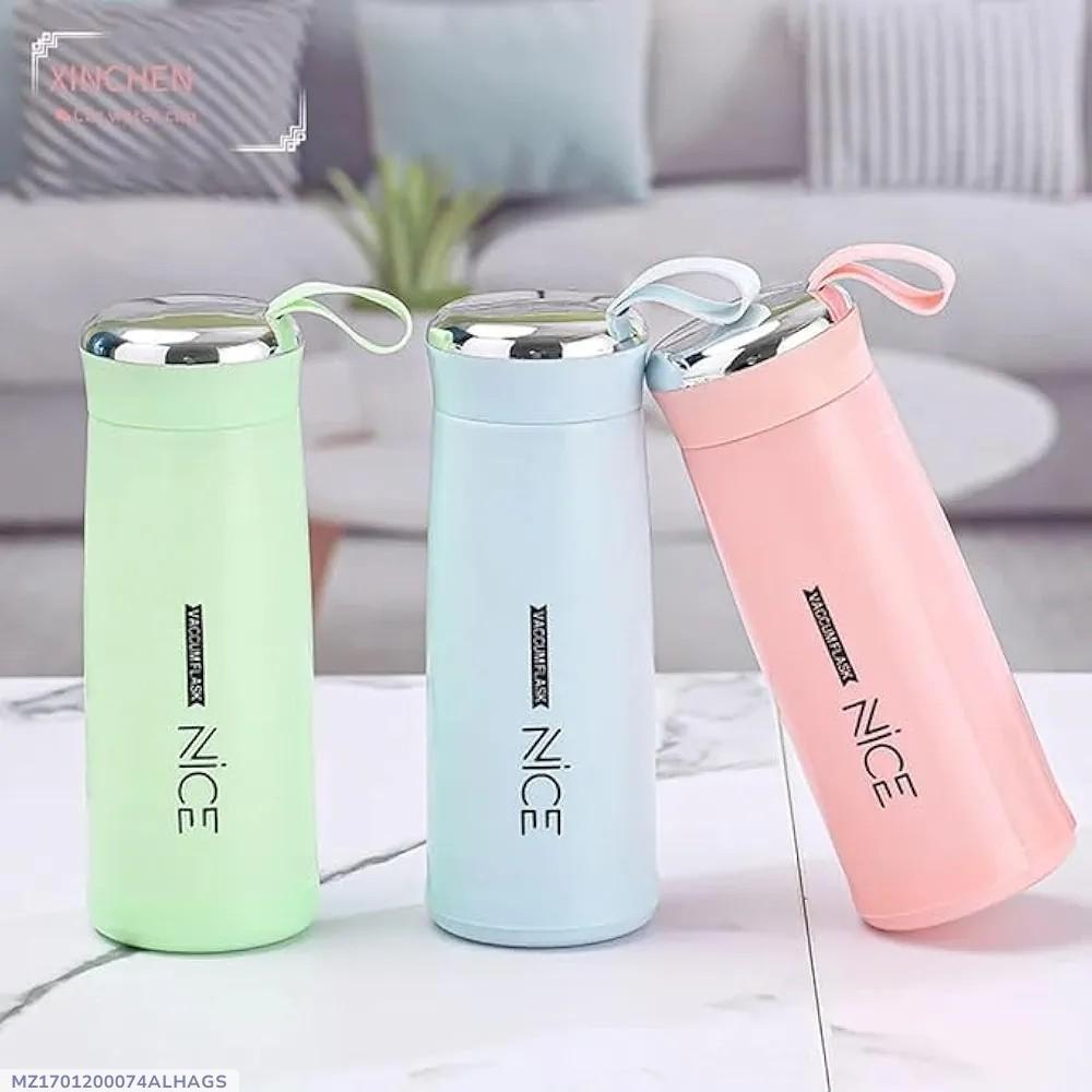 Nice Bottle Glass Water Bottles Natural BPA Free Eco Friendly Reusable Refillable Water Glass Water Bottles Wide Mouth Liquid Storage Leak Proof Caps Perfect For Travel and Storing Beverages Juice Smoothies Tea 450ml Multicolor