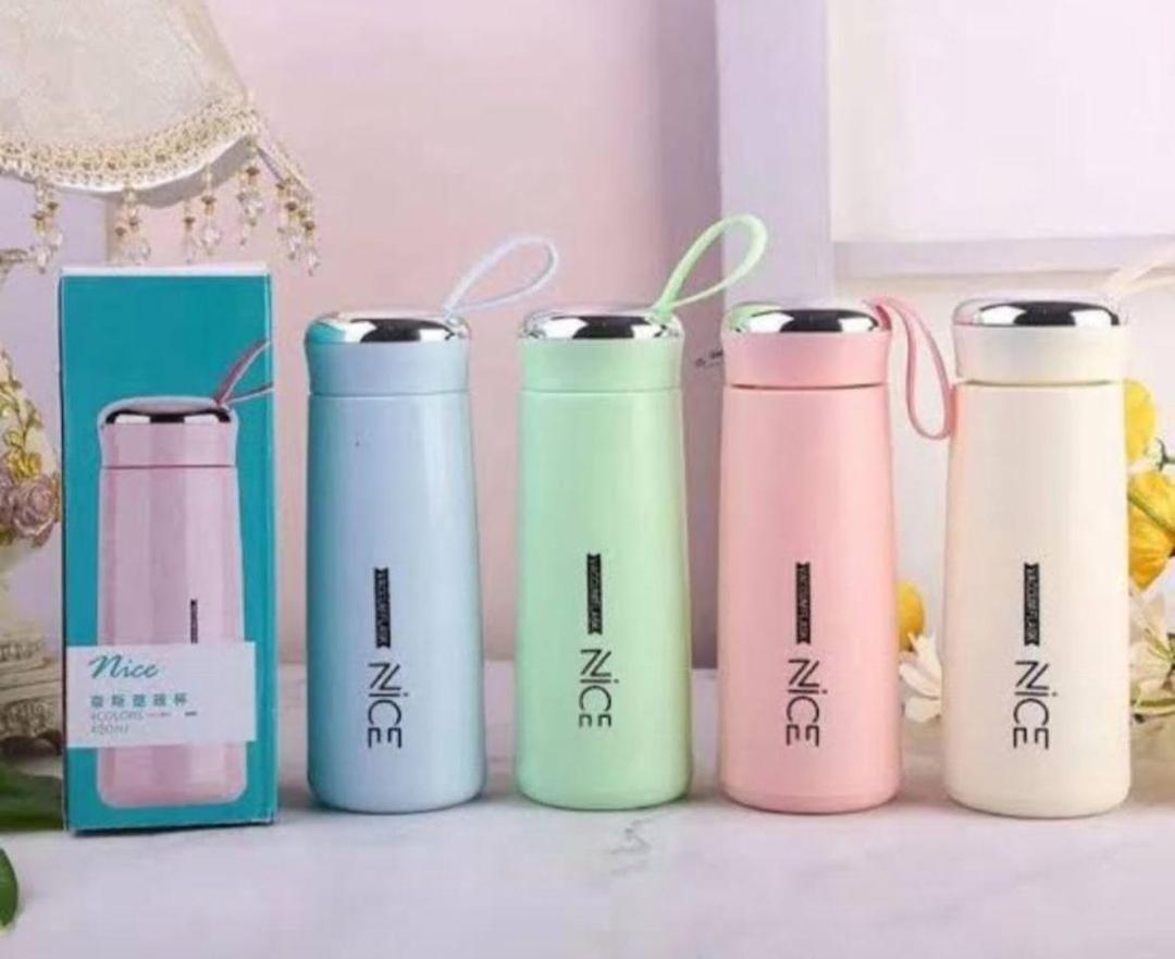Nice Bottle Glass Water Bottles Natural BPA Free Eco Friendly Reusable Refillable Water Glass Water Bottles Wide Mouth Liquid Storage Leak Proof Caps Perfect For Travel and Storing Beverages Juice Smoothies Tea 450ml Multicolor