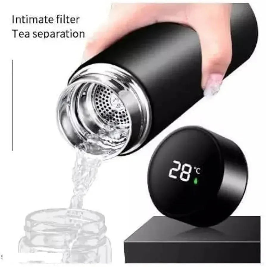 Smart Thermos Water Bottle LED Digital Temperature Water Bottle Display Stainless Steel Coffee Thermal Vaccum Mug Intelligent Insulation Cups Vacuum Flask Temperature Bottles