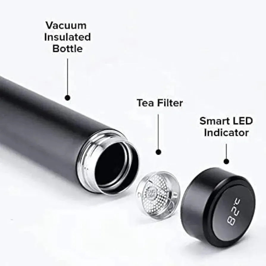 Smart Thermos Water Bottle LED Digital Temperature Water Bottle Display Stainless Steel Coffee Thermal Vaccum Mug Intelligent Insulation Cups Vacuum Flask Temperature Bottles
