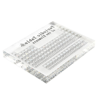 Creative Home Furnishings 3D Acrylic Periodic Table with Real Elements Chemical Periodic Table of Elements Samples