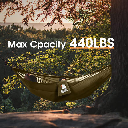 Camping Hammock with Net - Lightweight Double Hammock 2 * 10Ft Straps, Portable Hammocks, Camping Accessories for Outdoor, Hiking, Camping, Backpacking, Travel, Beach